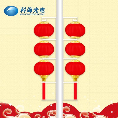 批發LED燈籠串 春節燈籠掛件景觀燈led戶外街道路燈桿大紅燈籠串