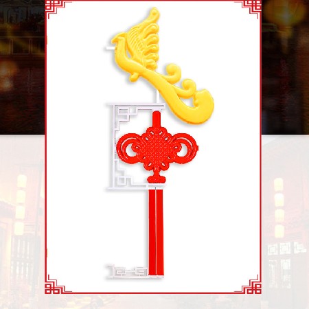鳳形中國結燈節日喜慶亮化工程景觀燈led戶外防水中國結掛件