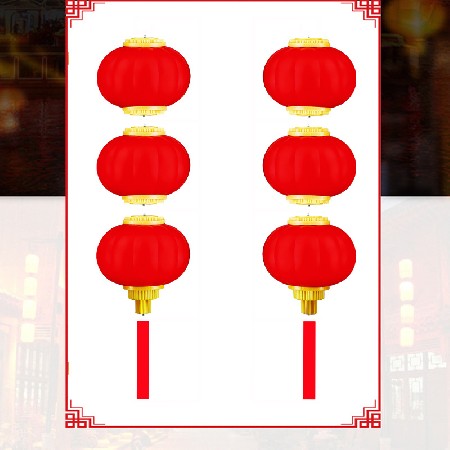 批發LED燈籠串 春節燈籠掛件景觀燈led戶外街道路燈桿大紅燈籠串